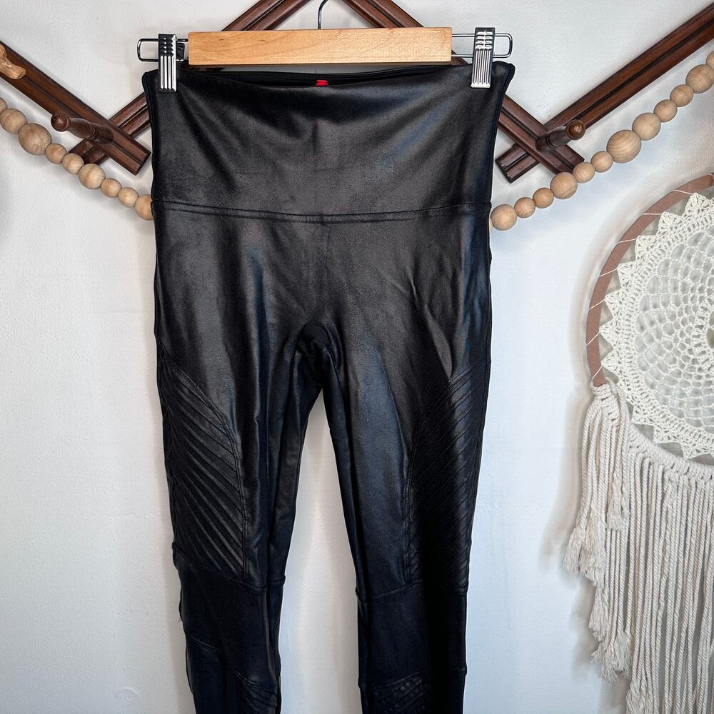 Spanx Faux Leather Moto Leggings